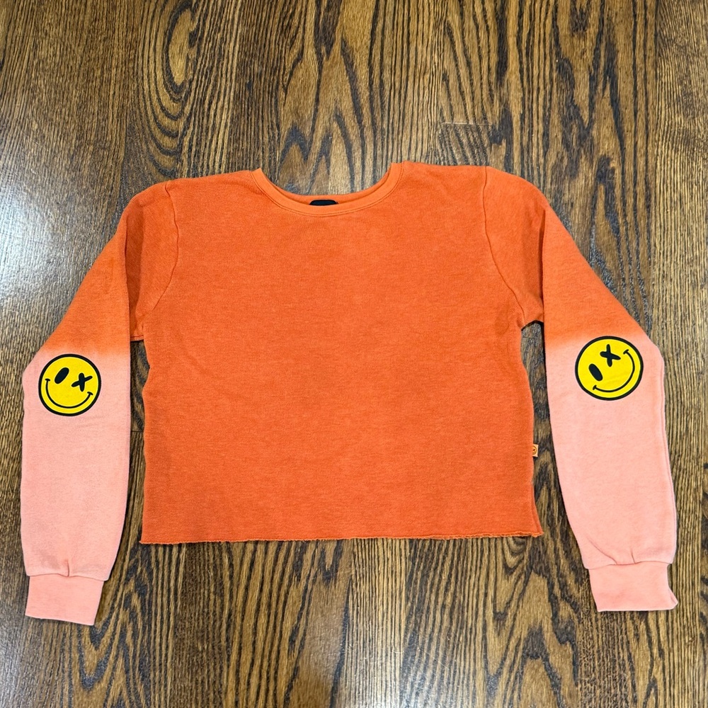 Love Junkie cropped dip dyed sweatshirt